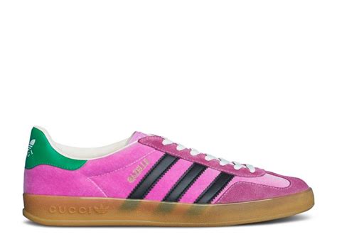 Gucci x gazelle pink velvet